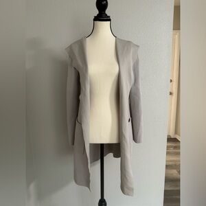 Longline Hooded Cardian with Pockets